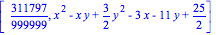 [311797/999999, x^2-x*y+3/2*y^2-3*x-11*y+25/2]